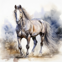 Load image into Gallery viewer, "The Noble Gaze" - watercolour and line drawing