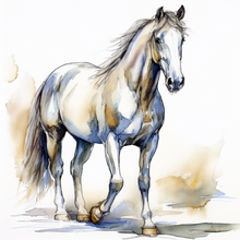 Load image into Gallery viewer, "Wild at Heart" - watercolour and line drawing