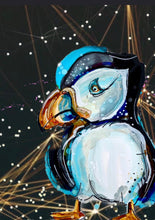 Load image into Gallery viewer, Crazy Puffin - Print of original Alcohol Ink Painting