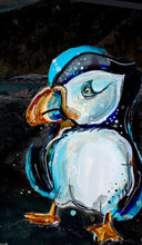 Load image into Gallery viewer, Crazy Puffin - Print of original Alcohol Ink Painting