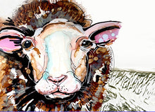 Load image into Gallery viewer, Irish Sheep - Print of original Alcohol Ink Painting