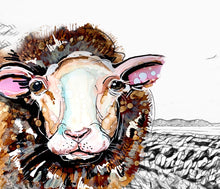 Load image into Gallery viewer, Irish Sheep - Print of original Alcohol Ink Painting