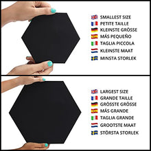 Load image into Gallery viewer, Black Hexagon Canvas Set (4 Pack) - 4 Assorted Sizes - art materials