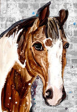 Load image into Gallery viewer, Lovely horse   - Print of original Alcohol Ink Painting
