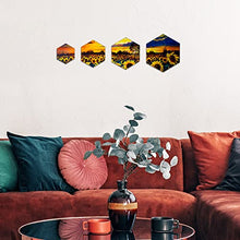 Load image into Gallery viewer, Black Hexagon Canvas Set (4 Pack) - 4 Assorted Sizes - art materials