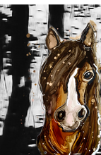 Load image into Gallery viewer, Elegant horse   - Print of original Alcohol Ink Painting
