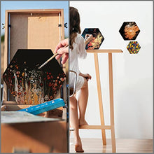 Load image into Gallery viewer, Black Hexagon Canvas Set (4 Pack) - 4 Assorted Sizes - art materials