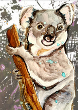 Load image into Gallery viewer, Happy koala - Print of original Alcohol Ink Painting