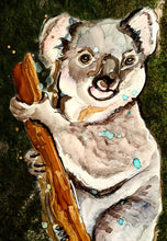Load image into Gallery viewer, Happy koala - Print of original Alcohol Ink Painting