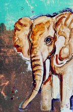 Load image into Gallery viewer, Friendly Elephant - Print of original Alcohol Ink Painting