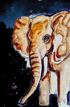 Load image into Gallery viewer, Friendly Elephant - Print of original Alcohol Ink Painting