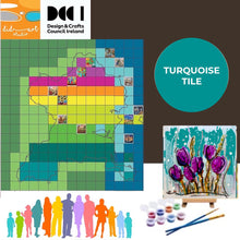 Load image into Gallery viewer, Fingal United - turquoise canvas tile