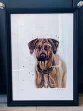 Load image into Gallery viewer, Unique original custom art painting of beloved pets - A1 art size