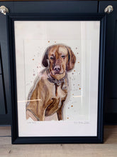 Load image into Gallery viewer, Unique original custom art painting of beloved pets - A1 art size