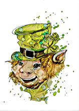 Load image into Gallery viewer, Irish theme - Print of original Alcohol Ink Painting