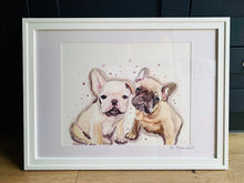 Load image into Gallery viewer, Unique original custom art painting of beloved pets - 40/50 art size