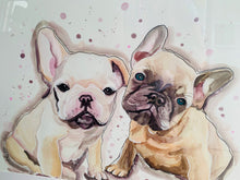 Load image into Gallery viewer, Unique original custom art painting of beloved pets - 40/50 art size