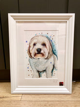 Load image into Gallery viewer, Unique original custom art painting of beloved pets - A4 art size