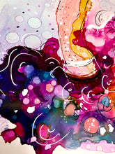 Load image into Gallery viewer, Colourful ostrich - Alcohol Ink Painting on Yupo Paper