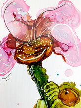 Load image into Gallery viewer, Crazy frog - Alcohol Ink Painting on Yupo Paper