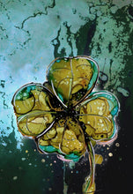 Load image into Gallery viewer, Mysterious clover - Print of original Alcohol Ink Painting