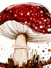 Load image into Gallery viewer, Mysterious toadstool - Alcohol Ink Painting on Yupo Paper