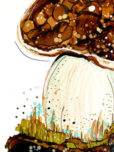 Load image into Gallery viewer, Mr Wild mushroom - Alcohol Ink Painting on Yupo Paper