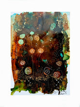 Load image into Gallery viewer, Whimsical meadow - Alcohol Ink Painting on Yupo Paper