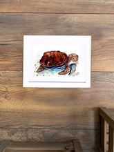 Load image into Gallery viewer, Bizarre turtle - Alcohol Ink Painting on Yupo Paper