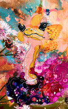 Load image into Gallery viewer, Colourful ostrich - Print of original Alcohol Ink Painting