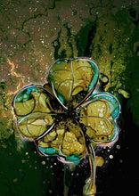 Load image into Gallery viewer, Mysterious clover - Print of original Alcohol Ink Painting
