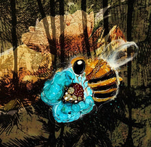 Load image into Gallery viewer, Working bee - Print of original Alcohol Ink Painting