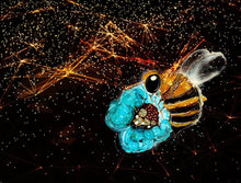 Load image into Gallery viewer, Working bee - Print of original Alcohol Ink Painting