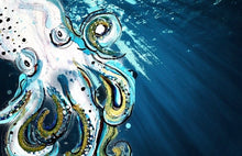 Load image into Gallery viewer, Wild octopus - Print of original Alcohol Ink Painting