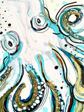 Load image into Gallery viewer, Wild octopus - Alcohol Ink Painting on Yupo Paper
