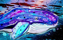 Load image into Gallery viewer, Magical Whale - Print of original Alcohol Ink Painting