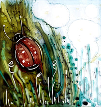 Load image into Gallery viewer, Lucky ladybug - glass paint art