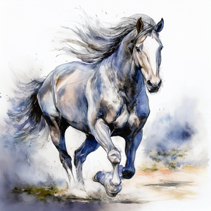 "Spirit of the Wild" - watercolour and line drawing