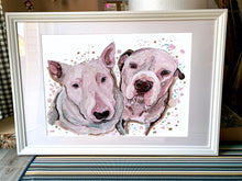 Load image into Gallery viewer, Unique original custom art painting of beloved pets - A1 art size
