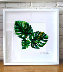 Monstera leaves - composition of three / four