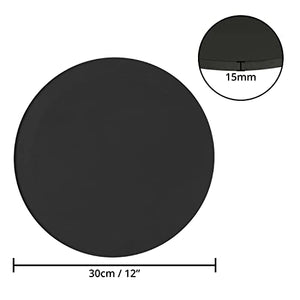 Black Round Blank Canvas (3 Pack) - 30cm (12 inches) - art materials