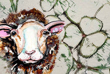 Load image into Gallery viewer, Irish Sheep - Print of original Alcohol Ink Painting

