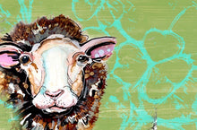 Load image into Gallery viewer, Irish Sheep - Print of original Alcohol Ink Painting
