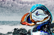 Load image into Gallery viewer, Atlantic Puffin   - Print of original Alcohol Ink Painting
