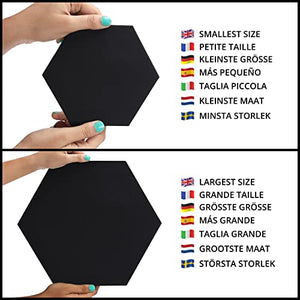 Black Hexagon Canvas Set (4 Pack) - 4 Assorted Sizes - art materials