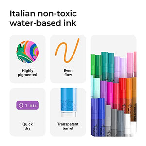 Acrylic Paint Pens - 42 Acrylic Paint Markers - Extra Fine Tip Paint Pens (0.7mm) - art materials