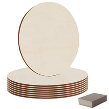 Load image into Gallery viewer, Wooden Unfinished Round Circles &amp; Sanding Block (8 Pack) - 30cm - art materials
