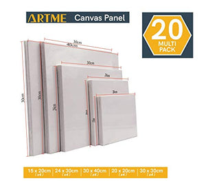 Canvas Panels (20pack) 5 sizes - art materials