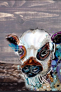 Artistic Cow   - Print of original Alcohol Ink Painting