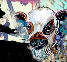 Load image into Gallery viewer, Artistic Cow   - Print of original Alcohol Ink Painting

